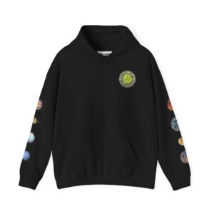 Solar System with Orion’s Belt – Unisex Heavy Blend™ Hooded Sweatshirt – Eco-Friendly