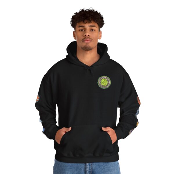 Solar System with Orion's Belt - Unisex Heavy Blend™ Hooded Sweatshirt - Eco-Friendly - Image 7