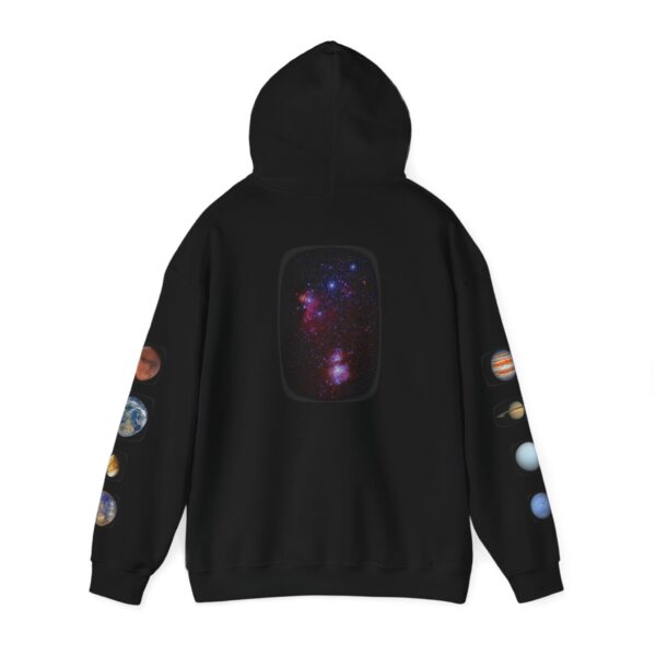 Solar System with Orion's Belt - Unisex Heavy Blend™ Hooded Sweatshirt - Eco-Friendly